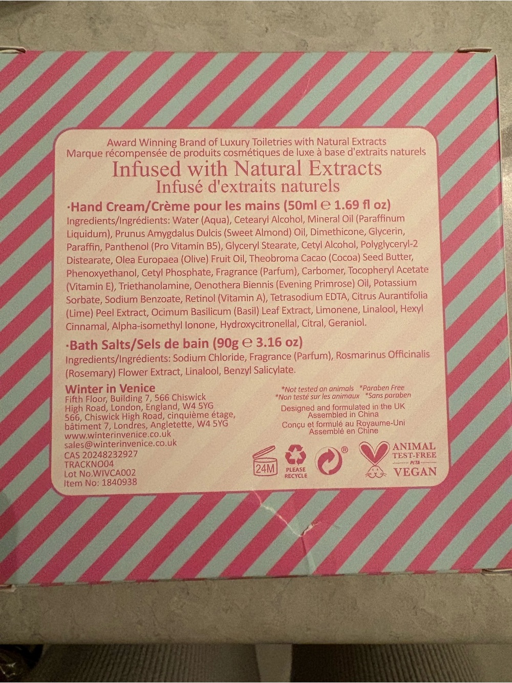 Winter in Venice Bath Salt and Hand Lotion NEW —-Candy floss and fairy dust - Picture 5 of 6